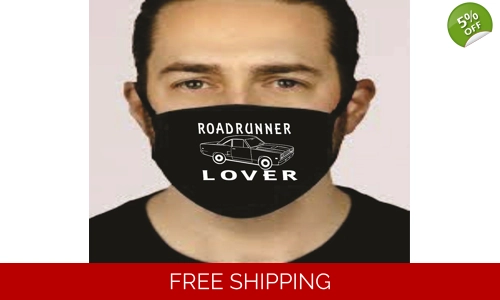 Plymouth Roadrunner Lover Face Mask Cotton Washable Reusable stop spread